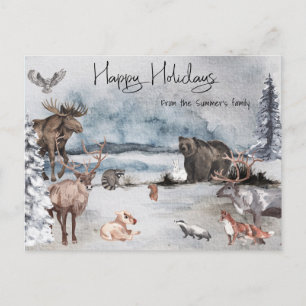 Carte Postale Rudolph's Big Day Woodland Animals Holiday