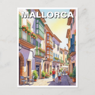 Carte Postale Rue à Mallorca Espagne Voyage