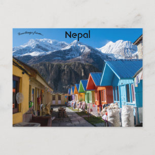 Carte Postale Rue à Manang Nepal