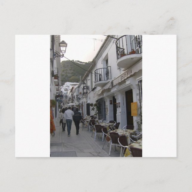 Carte Postale Rue à Mijas, Espagne (Devant)