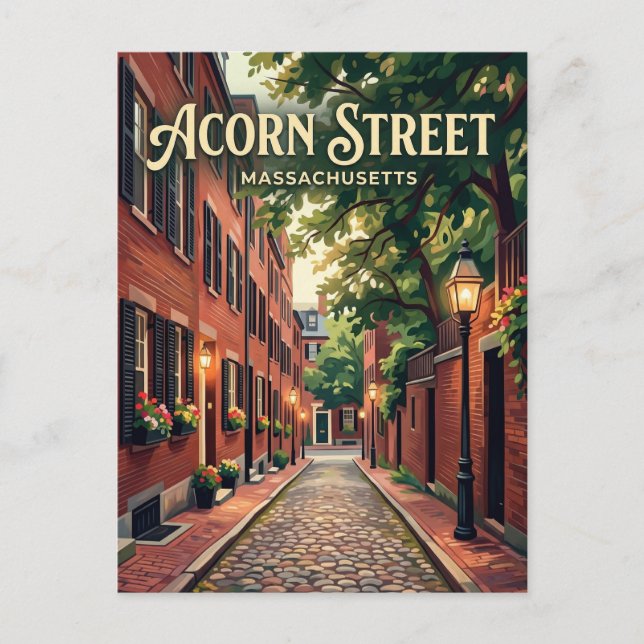 Carte Postale Rue Acorn Massachusetts (Devant)