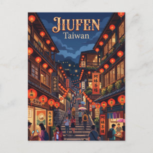 Carte Postale Rue Ancienne de Jiufen Taïwan