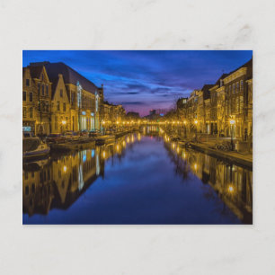Carte Postale Rue aux Pays-Bas la nuit