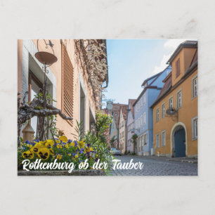Carte Postale Rue colorée à Rothenburg ob der Tauber