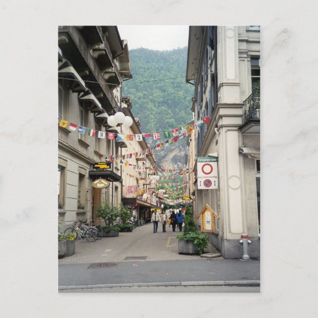Carte Postale Rue commerçante Interlaken (Devant)