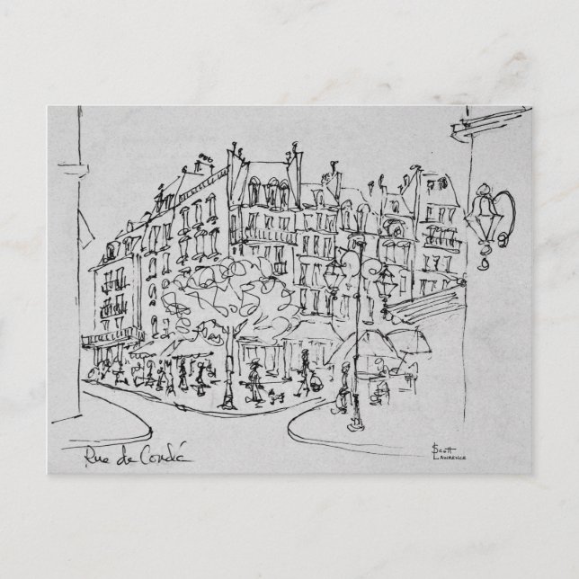 Carte Postale Rue de Conde | Jardin du Luxembourg, Paris (Devant)