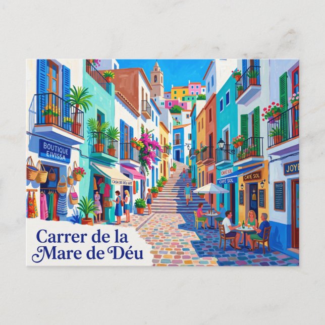 Carte Postale Rue de la Mare de Déu Espagne (Devant)