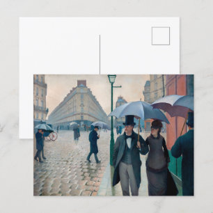 Carte Postale Rue de Paris, temps de pluie Gustave Caillebotte