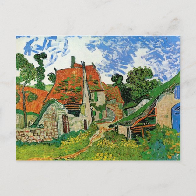 Carte Postale Rue de village par Vincent van Gogh (Devant)