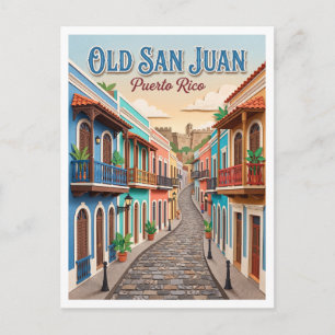 Carte Postale Rue del Cristo San Juan Porto Rico