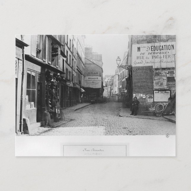 Carte Postale Rue Descartes, de la rue Mouffetard, Paris (Devant)