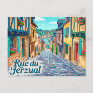 Carte Postale Rue du Jerzual, Dinan France