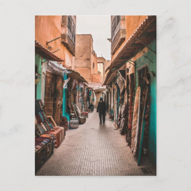 Carte Postale Rue du Maroc Aquarelle (Devant)