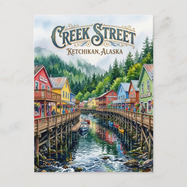 Carte Postale Rue du ruisseau USA (Devant)