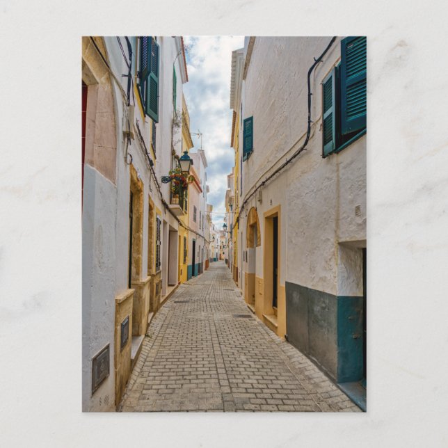 Carte Postale Rue étroite à Ciutadella - Menorca, Espagne (Devant)