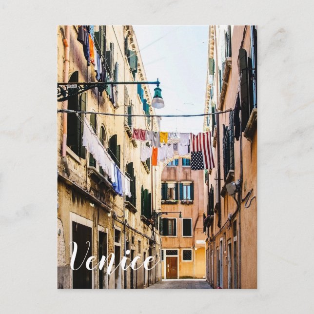 Carte Postale Rue étroite à Venise (Devant)