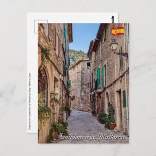 Carte Postale Rue étroite dans le village de Valldemossa - Mallo