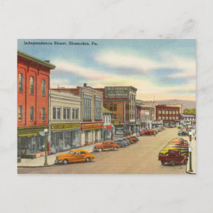 Carte Postale rue indépendante, Shamokin, Pennsylvanie