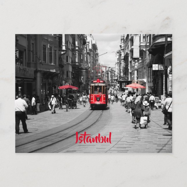 Carte Postale Rue Istiklal, Istanbul (Devant)