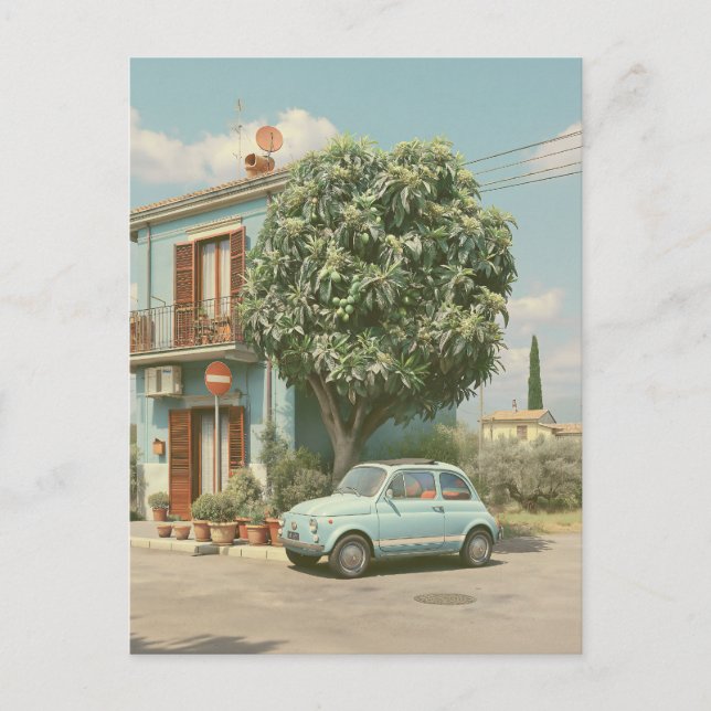 Carte Postale Rue italienne d'été vintage (Devant)
