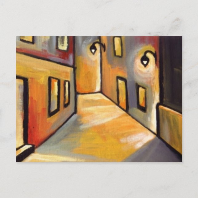 CARTE POSTALE RUE LA NUIT (Devant)