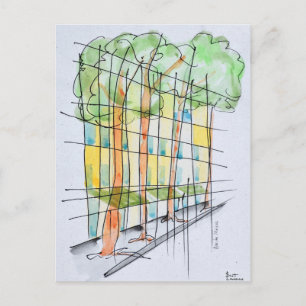 Carte Postale Rue parisienne abstraite Paris, France