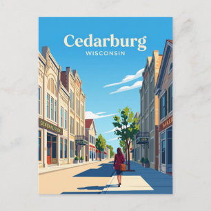 Carte Postale Rue principale historique, Cedarburg États-Unis