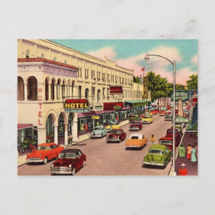 Carte Postale Rue principale vintage Ft. Myers