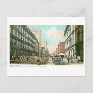 Carte Postale Rue principale vintage, Richmond, Virginie