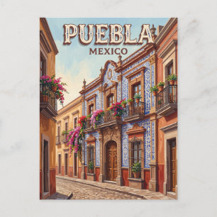 Carte Postale Rue Puebla Talavera Mexique