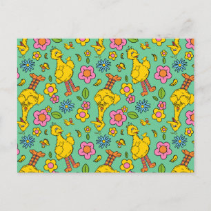 Carte Postale Rue Sésame Big Bird & Little Bird Motif