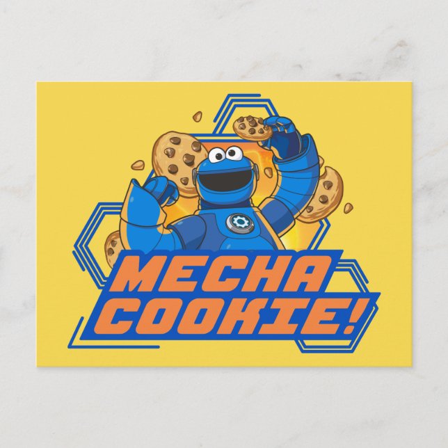 Carte Postale Rue Sésame | Cookie Monster Mecha Cookie! (Devant)