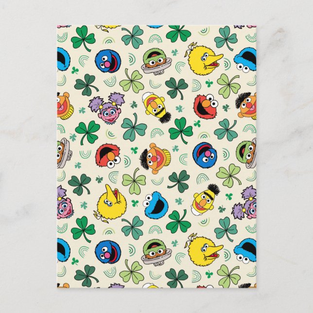 Carte Postale Rue Sésame modèle de la Saint-Patrick (Devant)