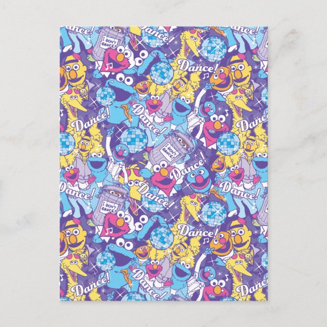 Carte Postale Rue Sésame | Motif de danse Super (Devant)