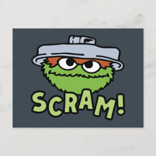 Carte Postale Rue Sésame Oscar the Grouch Scram!