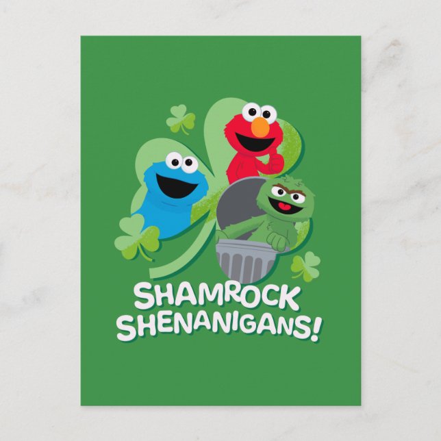 Carte Postale Rue Sésame | Shenanigans shamrocks ! (Devant)