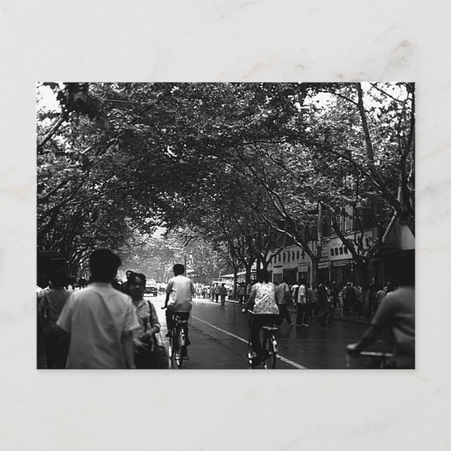 Carte Postale Rue vintage Chine Shanghai (Devant)