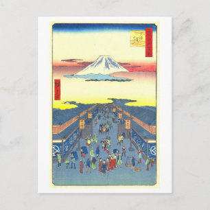 Carte Postale Rue vintage de Suruga à Edo/Tokyo