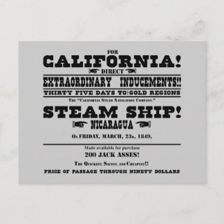 Carte Postale Ruée vers l'or en Californie