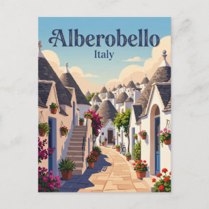 Carte Postale Ruelle à Alberobello Italie