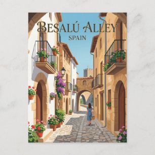 Carte Postale Ruelle à Besalú en Espagne