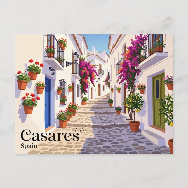 Carte Postale Ruelle à Casares Espagne (Devant)
