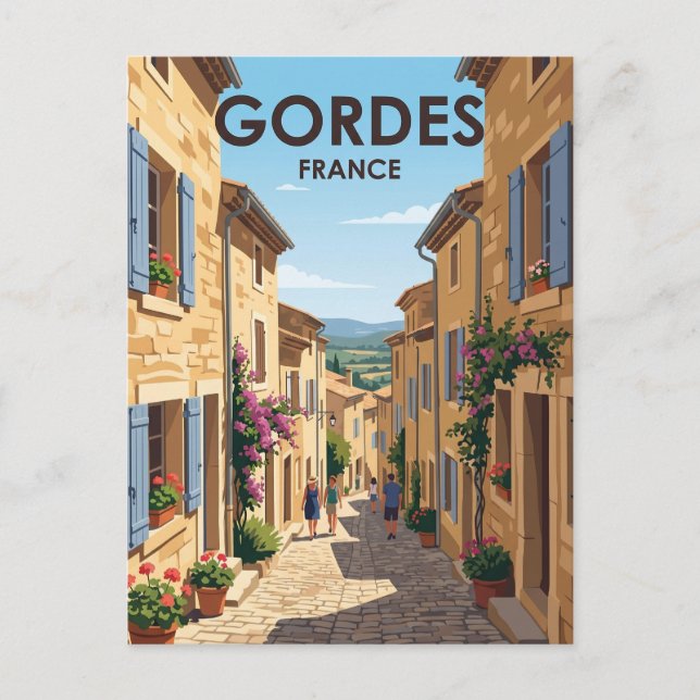 Carte Postale Ruelle à Gordes France (Devant)