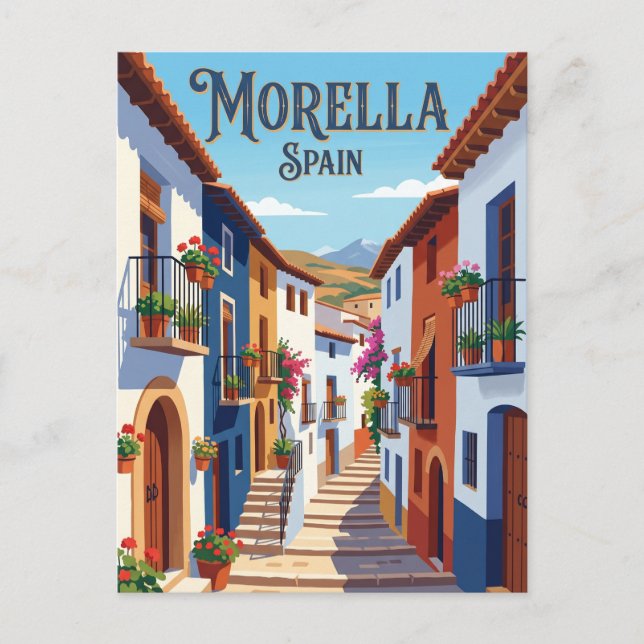 Carte Postale Ruelle à Morella, Espagne Espagne (Devant)