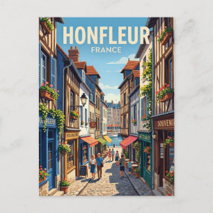 Carte Postale Ruelle dans la vieille ville de Honfleur France