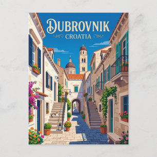 Carte Postale Ruelle de la vieille ville de Dubrovnik Croatie