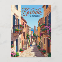 ruelle de la vieille ville de Korčula Croatie
