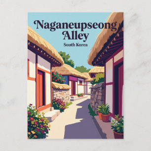 Carte Postale Ruelle de Naganeupseong Corée du Sud