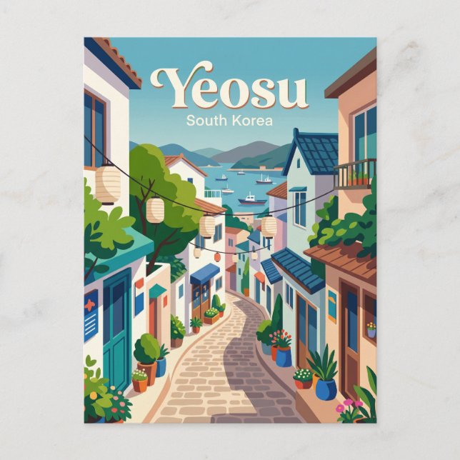 Carte Postale Ruelle de Yeosu Corée du Sud (Devant)