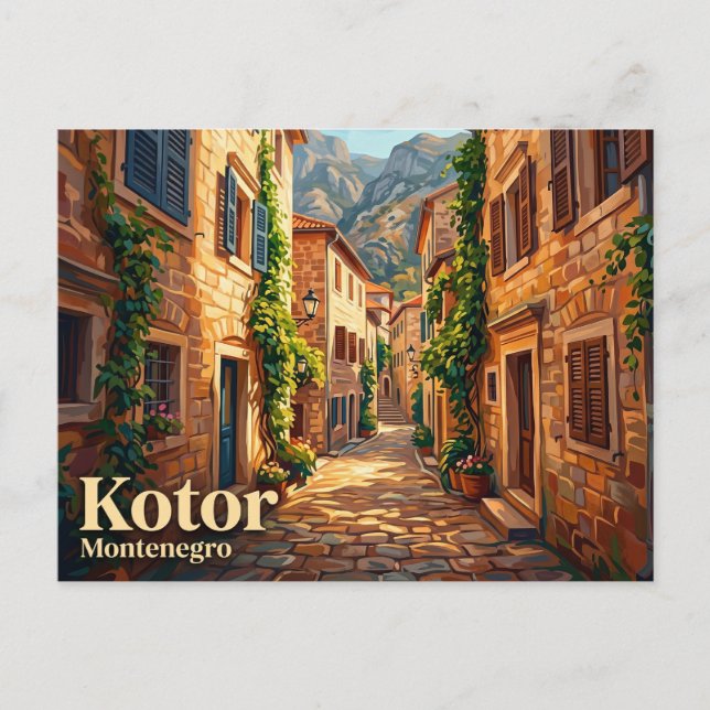 Carte Postale ruelle St-Jean Monténégro (Devant)